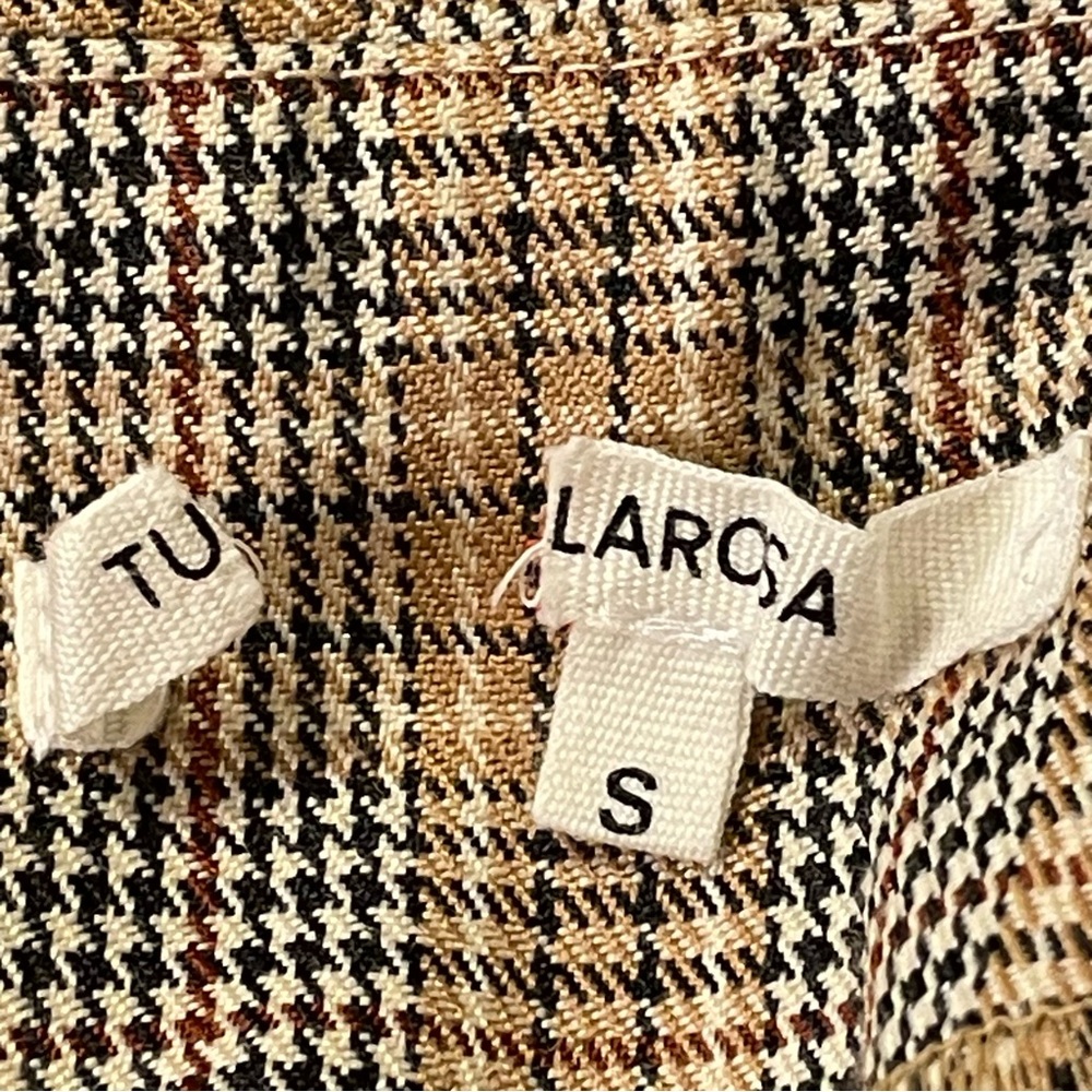 TULAROSA NWOT Rachel Pant in Tan Plaid - Picture 7 of 9